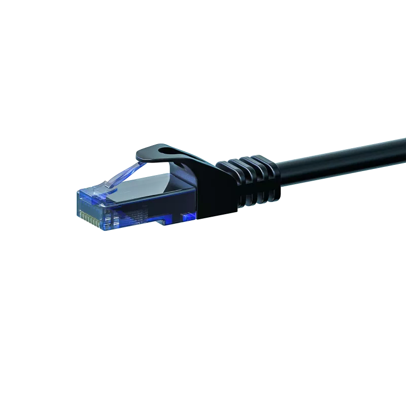 DSIT CAT6a Netzwerkkabel 100% Kupfer - U/UTP - 7,5 m - Schwarz