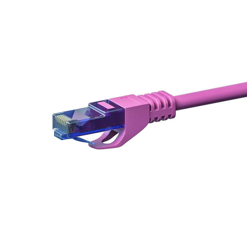 DSIT CAT6a U/UTP 100% Kupfer Netzwerkkabel, 15m, Pink