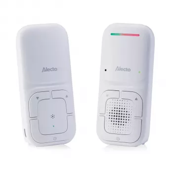 Alecto DBX130 DECT Babyfon mit Full ECO Modus, Gegensprechfunktion, Temperatursensor, Schlafliedern und Nachtlicht