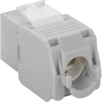 DS-IT CAT6a UTP Keystone Netzwerkdose - werkzeuglos - Grau (DS-KC-UTP6A-TL-2)