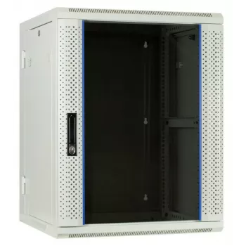 DSIT DS6615W-DOUBLE 6U umkehrbarer Wandmontage-Serverschrank mit Einscheiben-Sicherheitsglas-Tür, Weiß (600x450x370 mm)