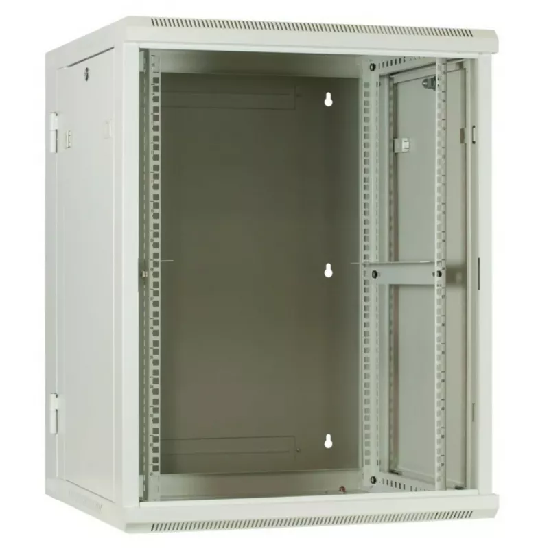 DSIT DS6615W-DOUBLE 6U umkehrbarer Wandmontage-Serverschrank mit Einscheiben-Sicherheitsglas-Tür, Weiß (600x450x370 mm)