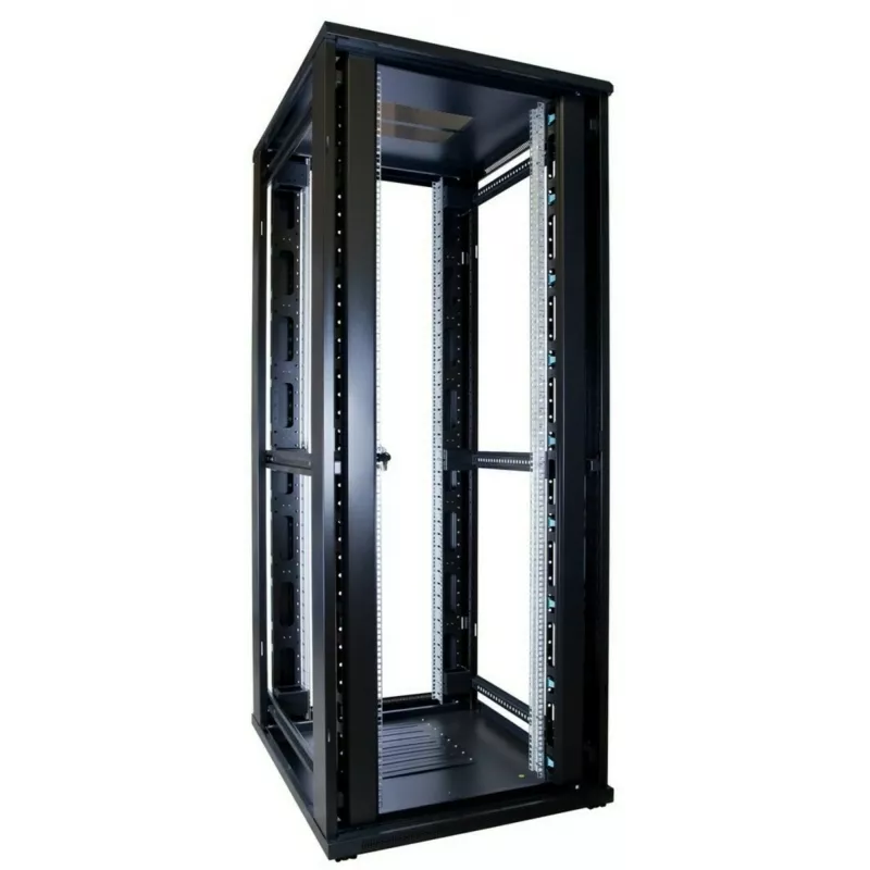 DSIT DS8042 42U 19 inch Server-Rack-Schrank mit gehärteter Glastür, 800x1000mm, Schwarz