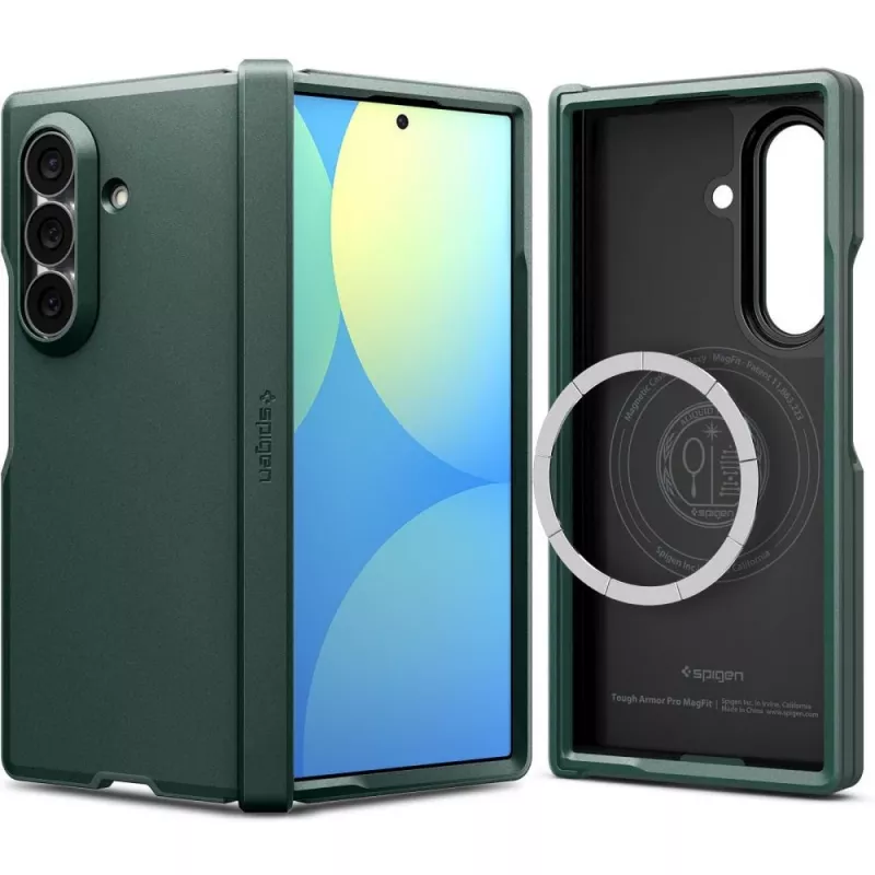 Spigen Tough Armor Pro MagSafe-Hülle für Samsung Galaxy Z Fold 8 Ultra - Abyss Green