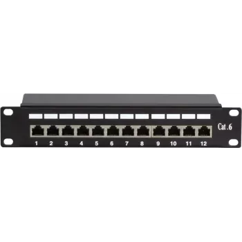 DSIT DS-10Patch6-12FTP 10-Zoll 12-Port FTP CAT6 Patchpanel