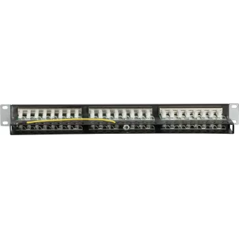 DS-IT CAT6 FTP 48-Port 19 inch 2U geschirmtes Patchpanel, Schwarz
