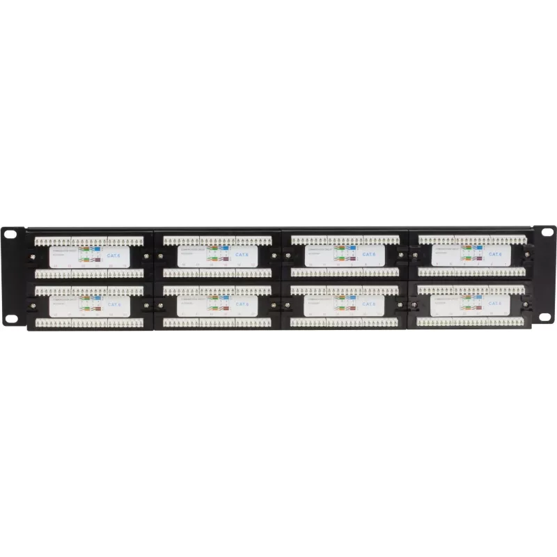 DSIT DS-Patch6-48UTP CAT6 UTP 19 inch 48-Port Netzwerk-Patchpanel, 1U, Schwarz