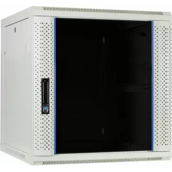 DSIT 12U Wandmontage-Serverschrank mit Glastür, Weiß, 600x600x635 mm