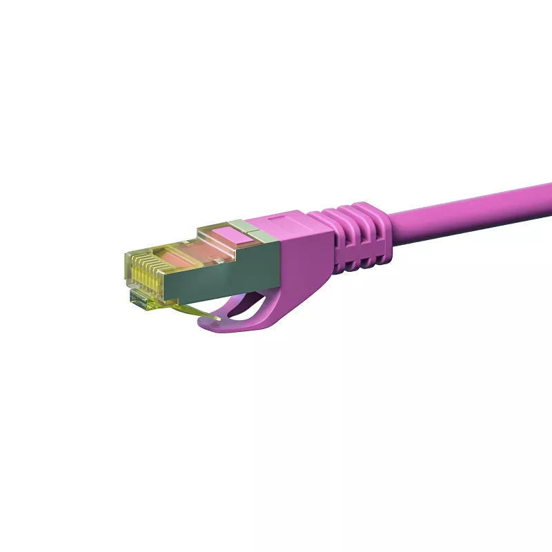 DSIT RJ45 Netzwerkkabel S/FTP (PiMF) Cat.7 Kabel, Pink, 50m (DC-79-500)