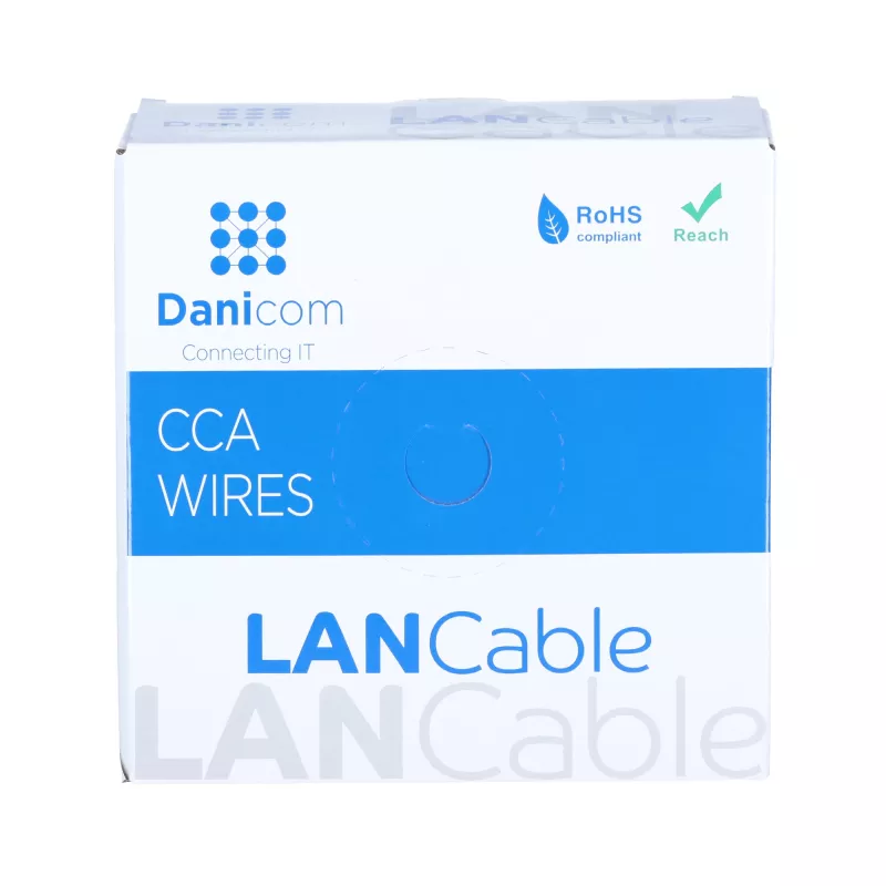 DSIT CAT6 S/FTP 50m Kabelrolle Grau CCA (DC-SFTP6CCA50S-GRY)