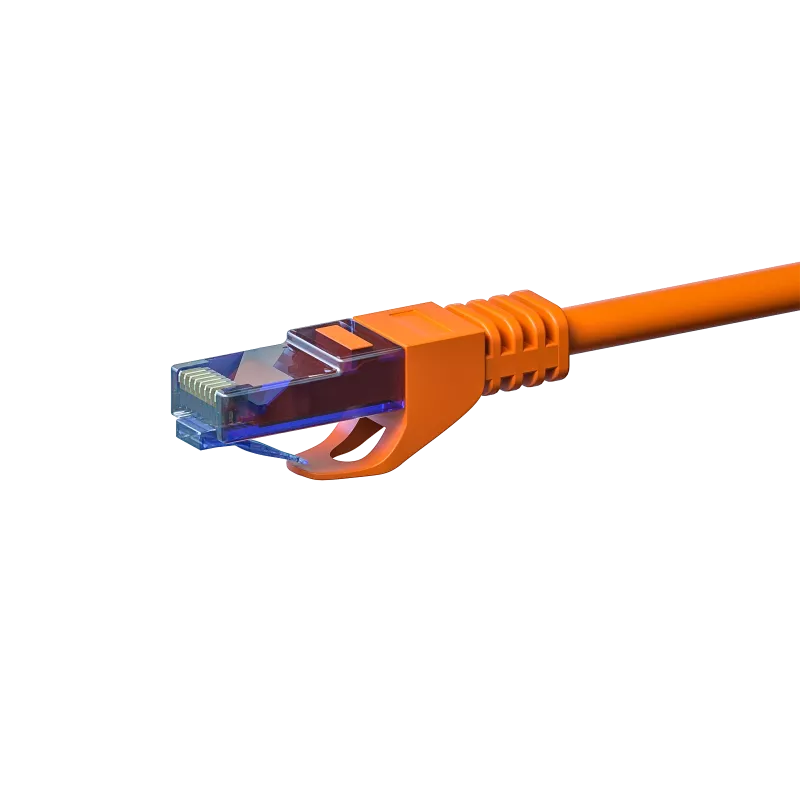 DSIT CAT6a Netzwerkkabel 100% Kupfer - U/UTP - 2 m - Orange (DC-U6A6-020)