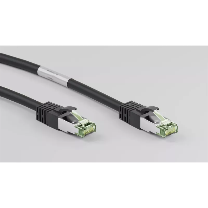 DSIT RJ45 Netzwerkkabel S/FTP PiMF CAT 8 Kabel Schwarz 0,25m