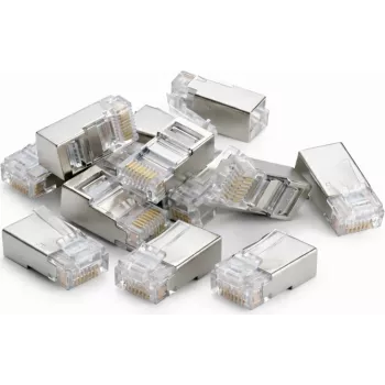 DSIT DANICOM SFTP RJ45 CAT6a Pass-Through-Stecker für flexible Kabel, 10er-Pack