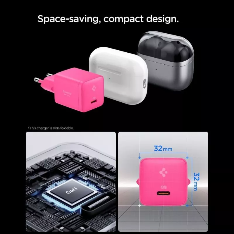 SPIGEN EE301EU-GAN Essential 1-Port-Netzladegerät 30W Pink