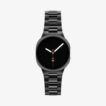 Spigen Modern Fit 316L Edelstahl Armband für Samsung Galaxy Watch 8 / 9 / Classic (40 / 44 / 46mm) Schwarz