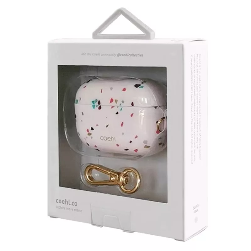 UNIQ Coehl Terrazzo Hülle für Apple AirPods Pro – Blush Pink