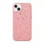 UNIQ Coehl Terrazzo Hülle für iPhone 14 Plus / 15 Plus, Korallenrosa