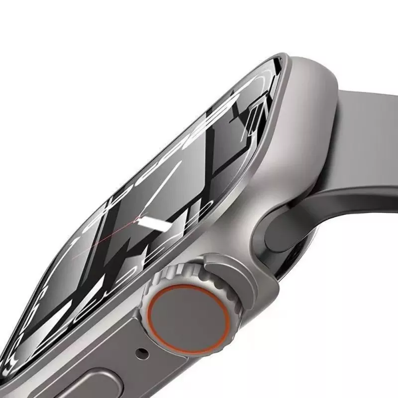 TECH-PROTECT DEFENSE360 Apple Watch 4/5/6/SE (44mm) Titan/Orange Robustes Gehäuse mit integriertem Armband