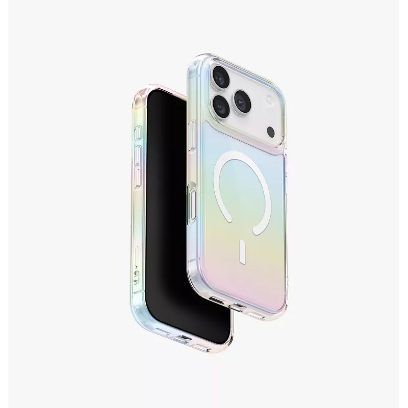 UNIQ Iridescia Magclick Ladecase für iPhone 17 Pro - Mitternachtsquarz