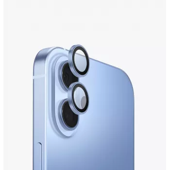 UNIQ Optix Aluminium Kameraobjektivschutz mit Applikator für Apple iPhone 17, Blau