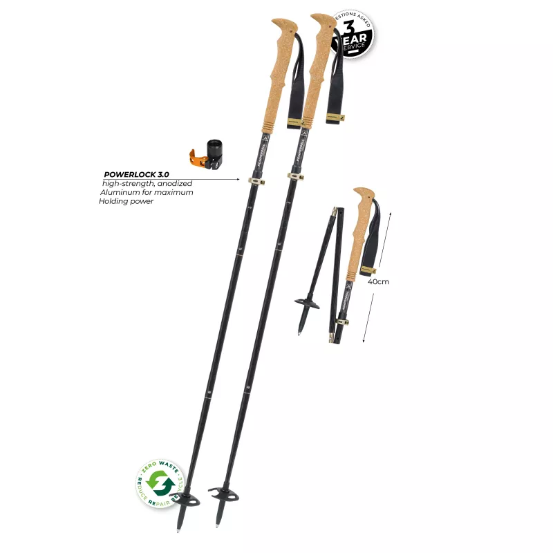 Komperdell FX Lite Carbon Vario Summit Compact Trekkingstöcke - Titan