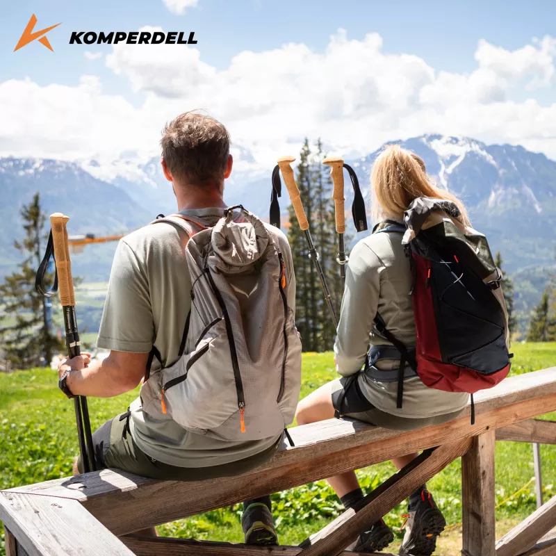 Komperdell FX Lite Carbon Vario Summit Compact Trekkingstöcke - Titan