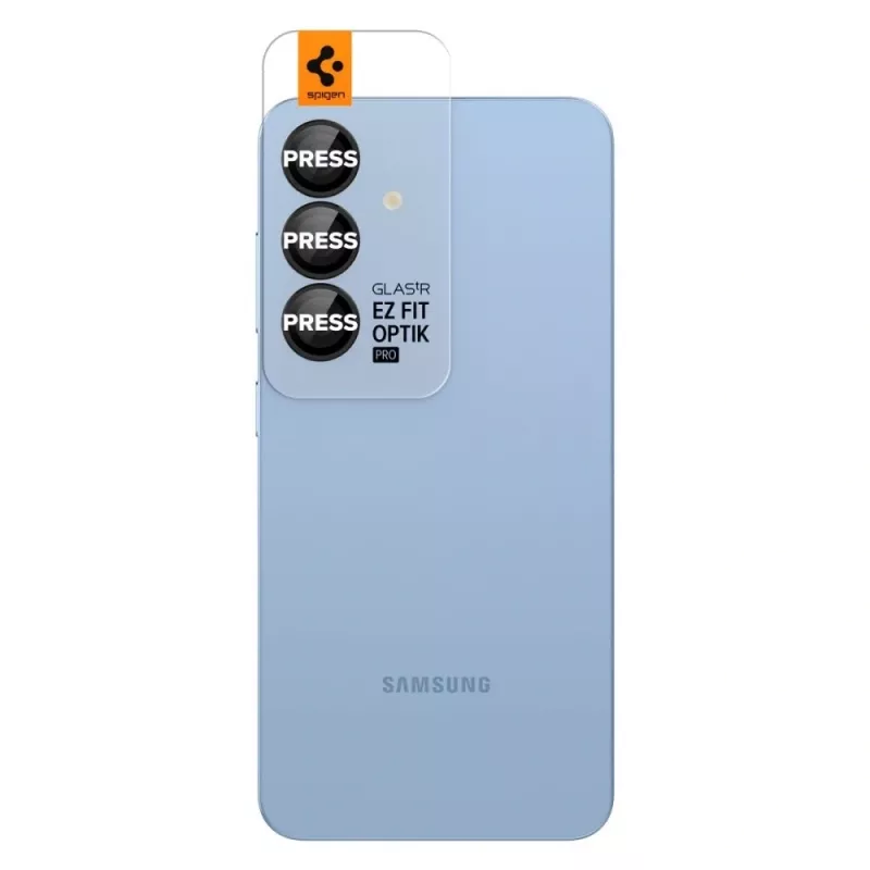 Spigen Optik Pro Glas.tR EZ Fit Kamera-Schutz 2er-Pack für Samsung Galaxy S25 - Schwarz