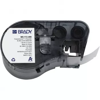 BRADY M5-113-490 FreezerBondz II Polyester-Etiketten für BMP51/BMP53/M511, Weiß, 38,1 mm x 25,4 mm, 250 Etiketten