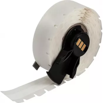 BRADY M6C-375-498 Wiederpositionierbares Mehrzweck-Vinylstoff-Etikett, Weiß, 9,53 mm x 9,14 m