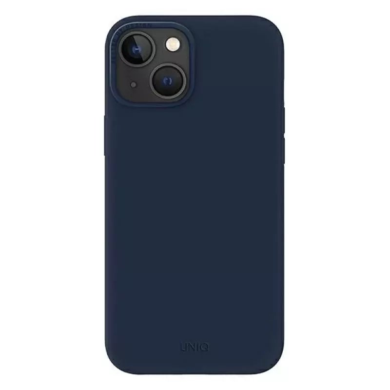 UNIQ Lino Marine Blue Hülle für iPhone 14 Plus / 15 Plus 6,7 Zoll
