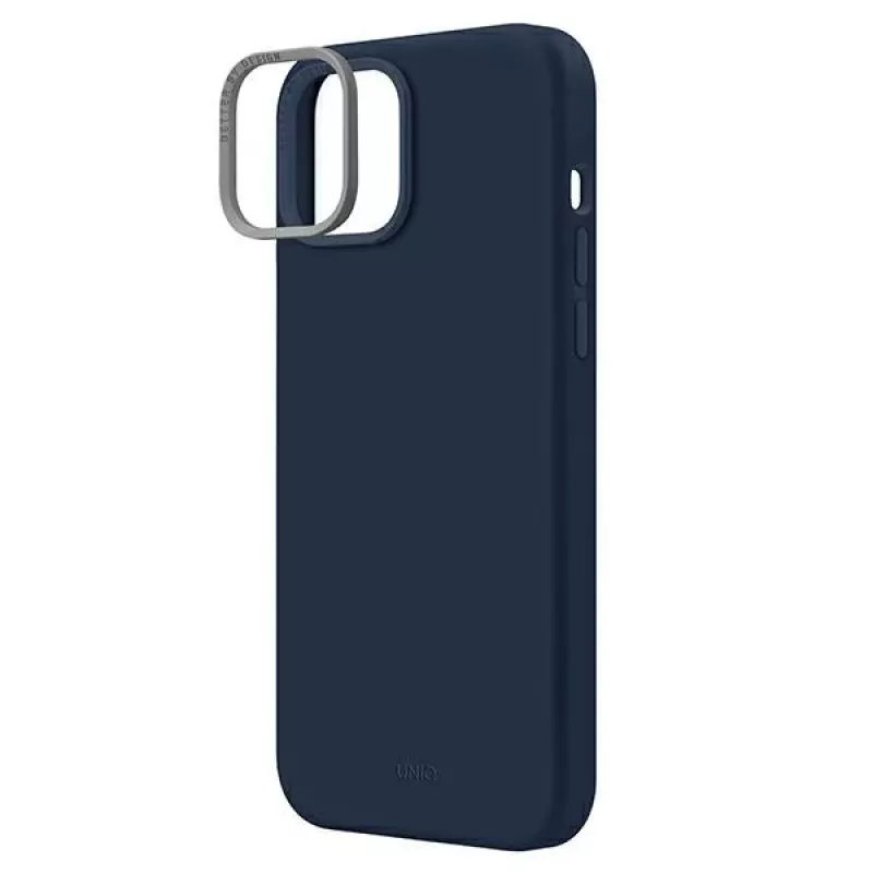 UNIQ Lino Marine Blue Hülle für iPhone 14 Plus / 15 Plus 6,7 Zoll