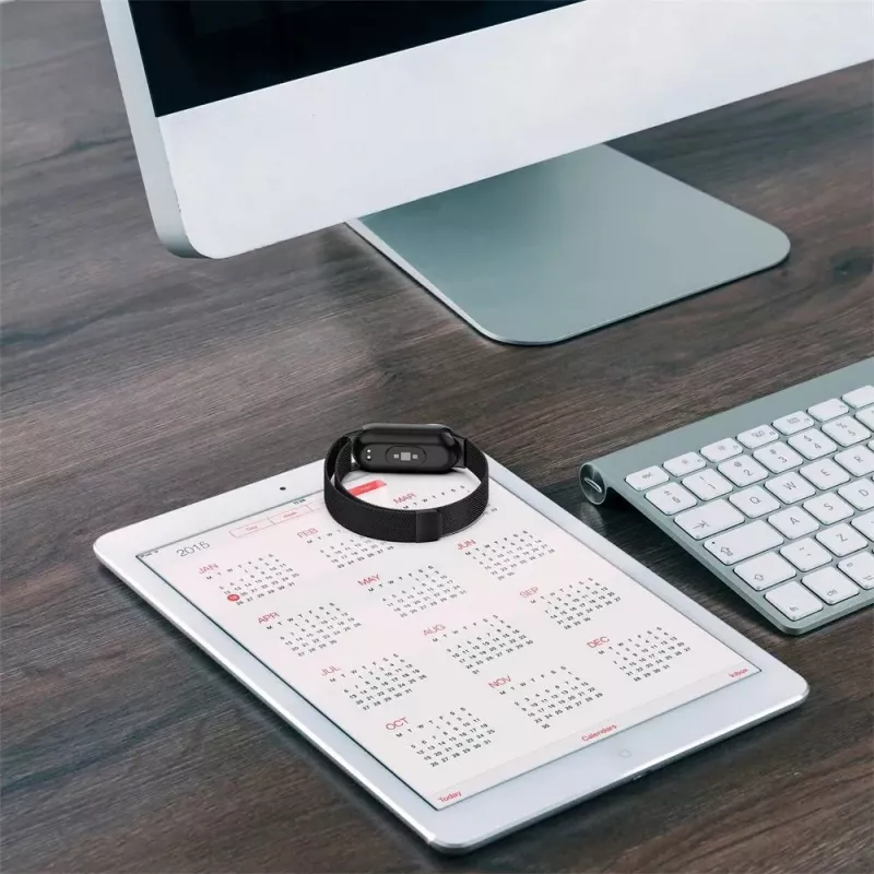 Tech-Protect MilaneseBand Edelstahlarmband für Xiaomi Smart Band 8, Roségold
