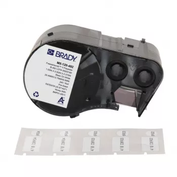 BRADY M5-120-492 FreezerBondz Polyester-Etikettendrucker-Kartusche für BMP51/BMP53/M511, Weiß, 12,70 mm x 21,34 m