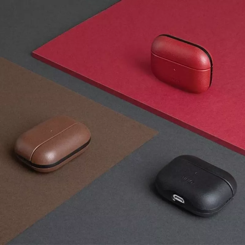 UNIQ Terra Echtleder-Case für Apple AirPods Pro – Olivgrün