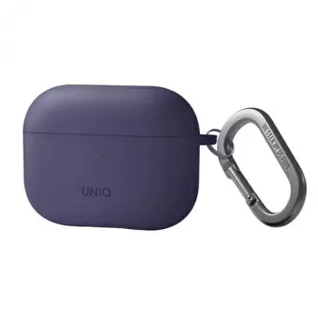 UNIQ Nexo Silikonhülle mit Ohrbügeln für Apple AirPods Pro 2. Generation (2022/2023) - Feigenviolett