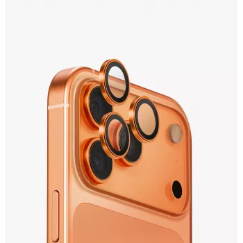 UNIQ Optix Aluminium Kamera-Linsenschutz für iPhone 17 Pro / 17 Pro Max mit Applikator, Opal