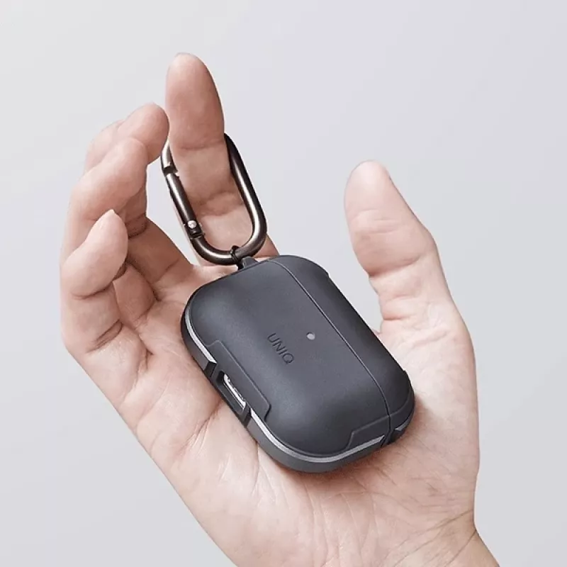 UNIQ Valencia Antibakterielle Hülle für AirPods Pro – Mitternachtsschwarz