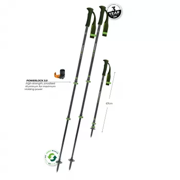 Komperdell Carbon EVO Zero Carbon Poles, Grün