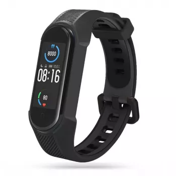 Tech-Protect Armour TPU Gummiarmband für Xiaomi Mi Band 7, Schwarz