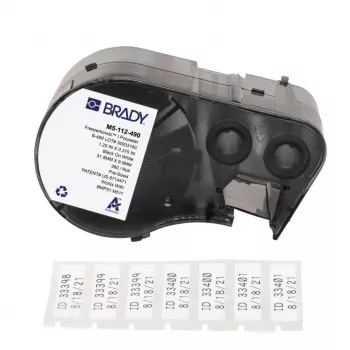 BRADY BMP51/BMP53/M511 FreezerBondz Etiketten - 25,4 mm x 12,7 mm, Weiß, 500 Etiketten