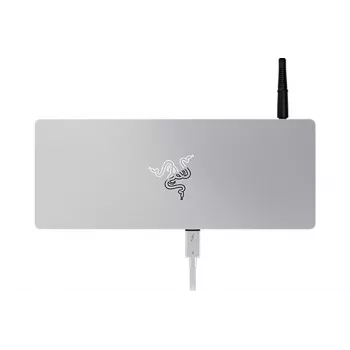 Razer Thunderbolt 4 Dock Mercury Chroma - 10-in-1 Dockingstation mit RGB-Beleuchtung, 90W Power Delivery, 8K/5K Display-Unterstützung, Gigabit Ethernet, UHS-II SD-Kartenleser, 3x Thunderbolt 4, 3x USB-A, Aluminium