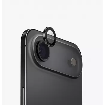 UNIQ Optix Aluminium Kameraobjektivschutz mit Applikator für Apple iPhone Air, Schwarz