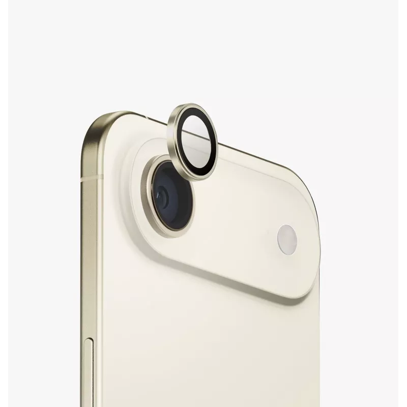 UNIQ Optix Aluminium Kameraobjektivschutz mit Applikator für Apple iPhone Air, Schwarz