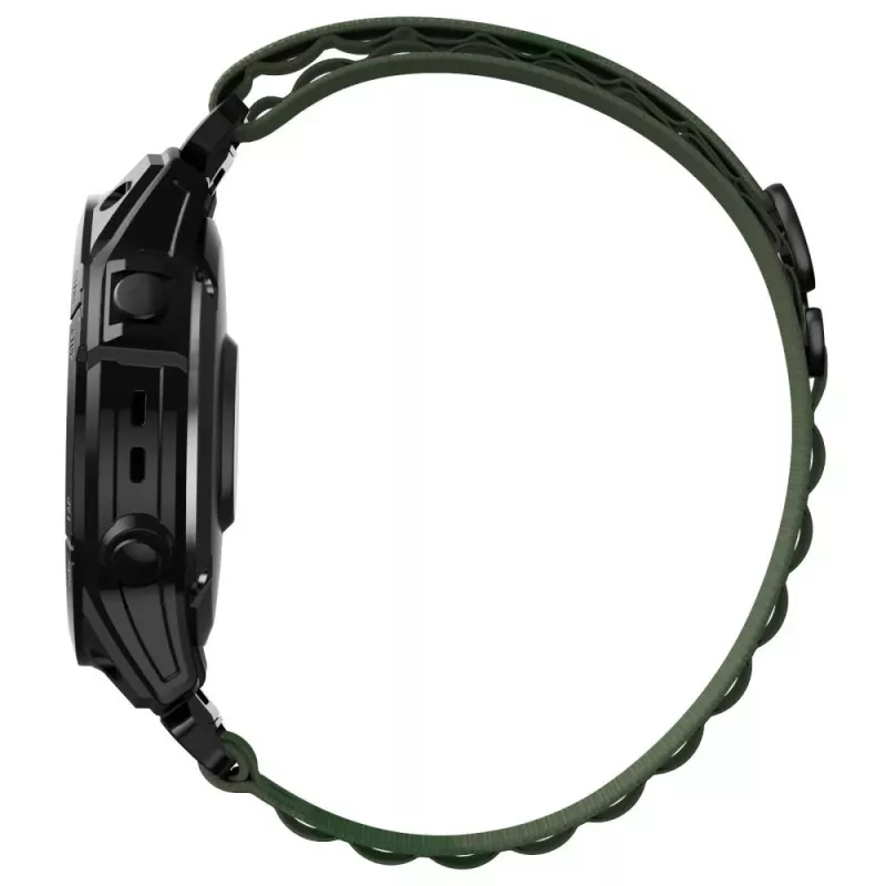 TECH-PROTECT NYLON PRO Armband für Garmin Fenix 5 / 6 / 6 Pro / 7, 22 mm QuickFit, Militärgrün