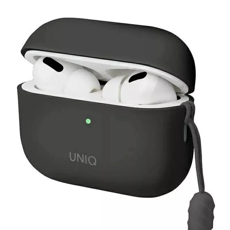 UNIQ Lino Silikonhülle für AirPods Pro 2. Generation (2022/2023) Aschgrau