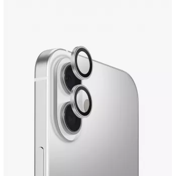 UNIQ Optix Aluminium Kamera-Linsenschutz für iPhone 17 mit Applikator - Silber