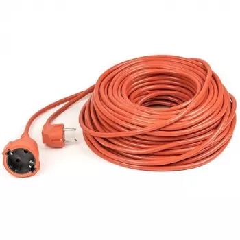 POWER PLANT, LLC 40m Heavy-Duty Verlängerungskabel mit 1 Schuko-Steckdose, 3x2,5mm² Gummikabel, IP44, 16A, 230V, Schwarz