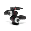 Manfrotto MHXPRO-3WX 3-Wege-Neiger mit versenkbaren Hebeln, Aluminium, 8 kg Tragkraft, Schnellwechselplatte 200PL-14, Schwarz