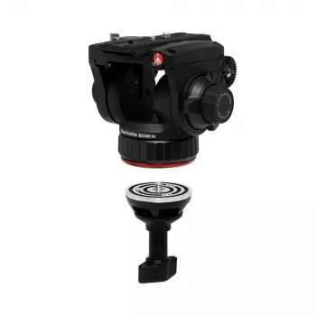 Manfrotto 520BALLSHX 75 mm Halbkugel mit kurzem Griff zur Stativnivellierung