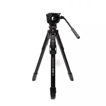 Manfrotto MKONEVA-500X Hybrid Foto-Video-Stativ mit Fluidkopf, 5-fach Aluminiumbeine, Flip-Locks, Schnellsäule, Tragetasche